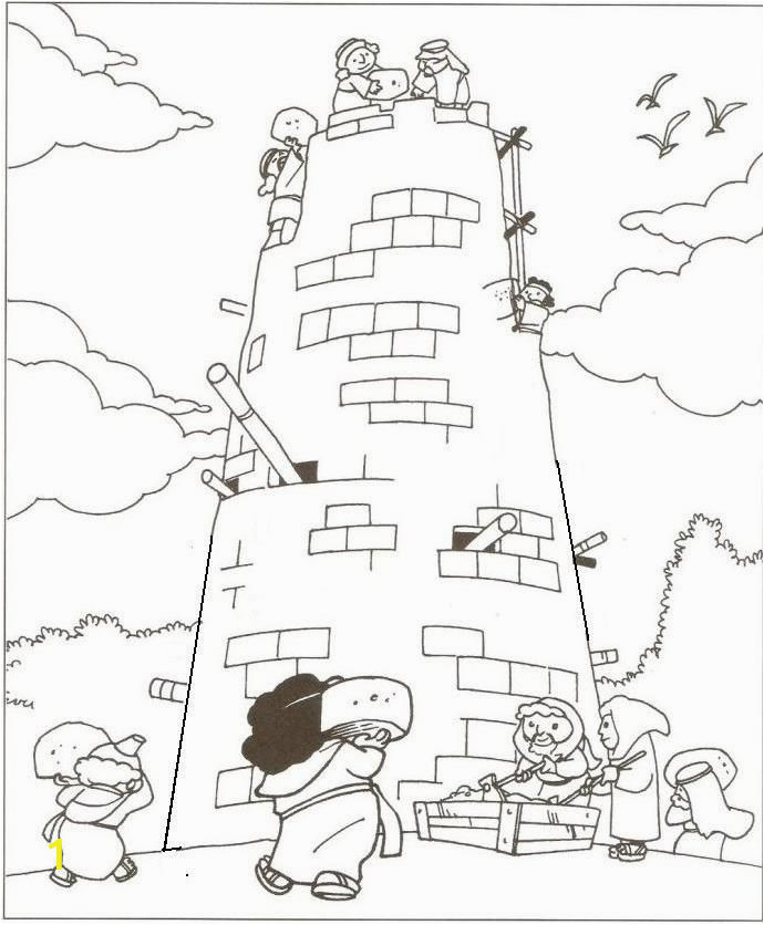 Tower Of Babel Coloring Page Preschool tower Of Babel Coloring Pages for Kids