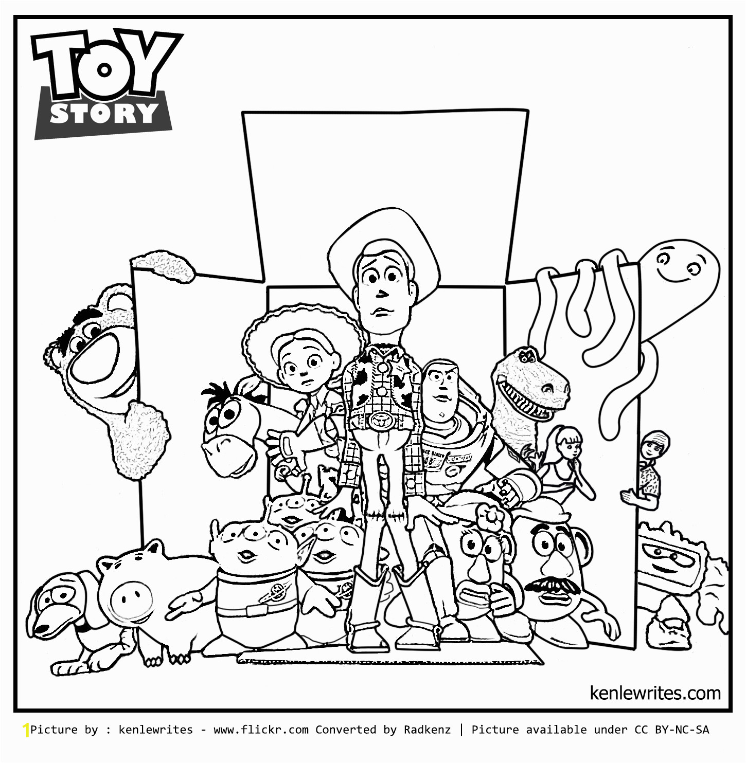 toy story 3 coloring page out of box