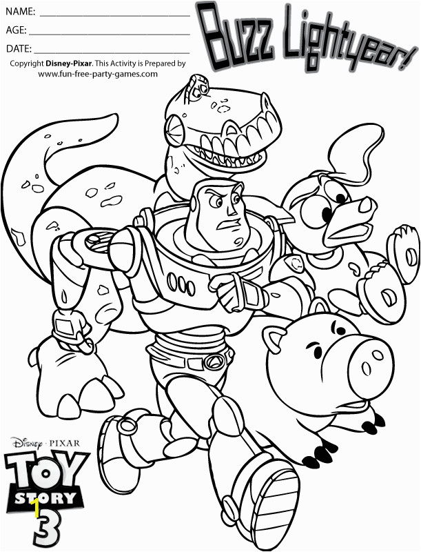 toy story characters coloring pages