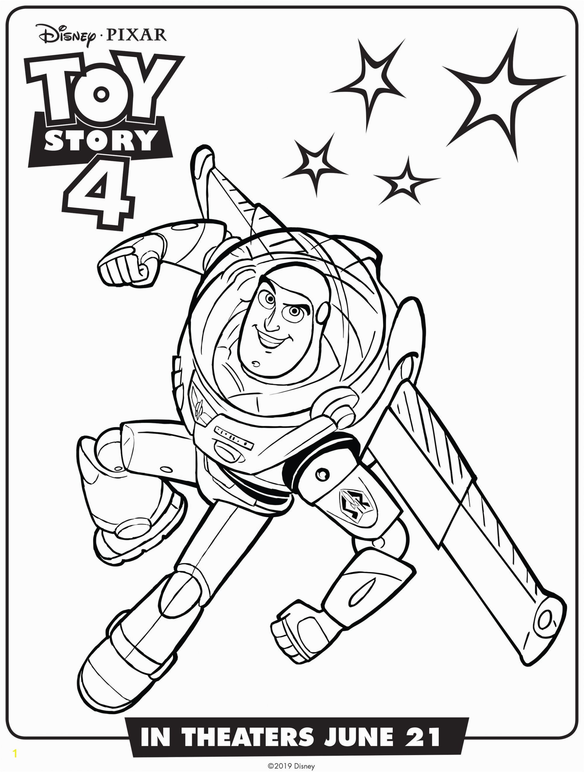 Toy Story Buzz Lightyear Coloring Pages Buzz Lightyear toy Story 4 Coloring Page Disney Pixar