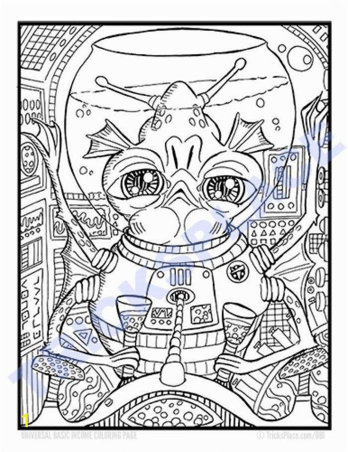 Trippy Alien Coloring Pages for Adults Alien Coloring Pages In 2020