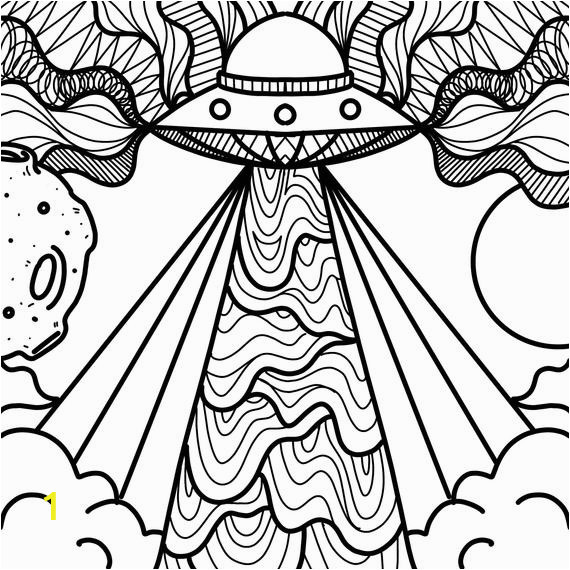 32 trippy alien coloring pages