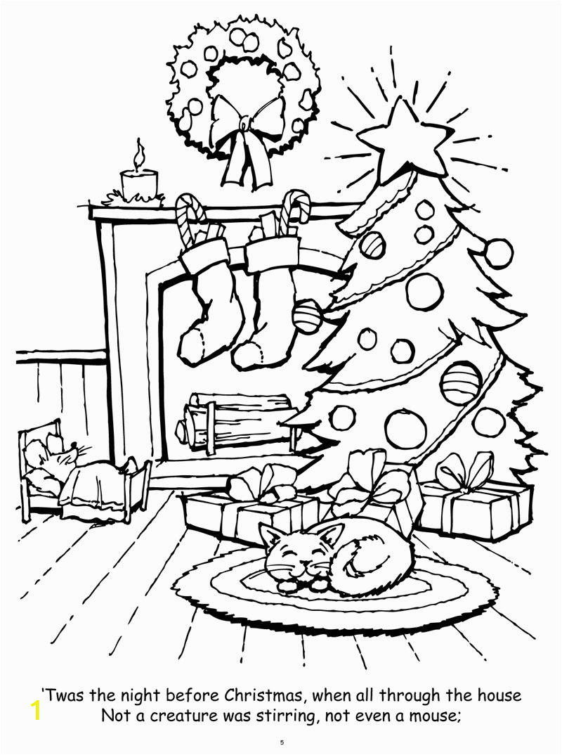 Twas the Night before Christmas Printable Coloring Pages Coloring Books