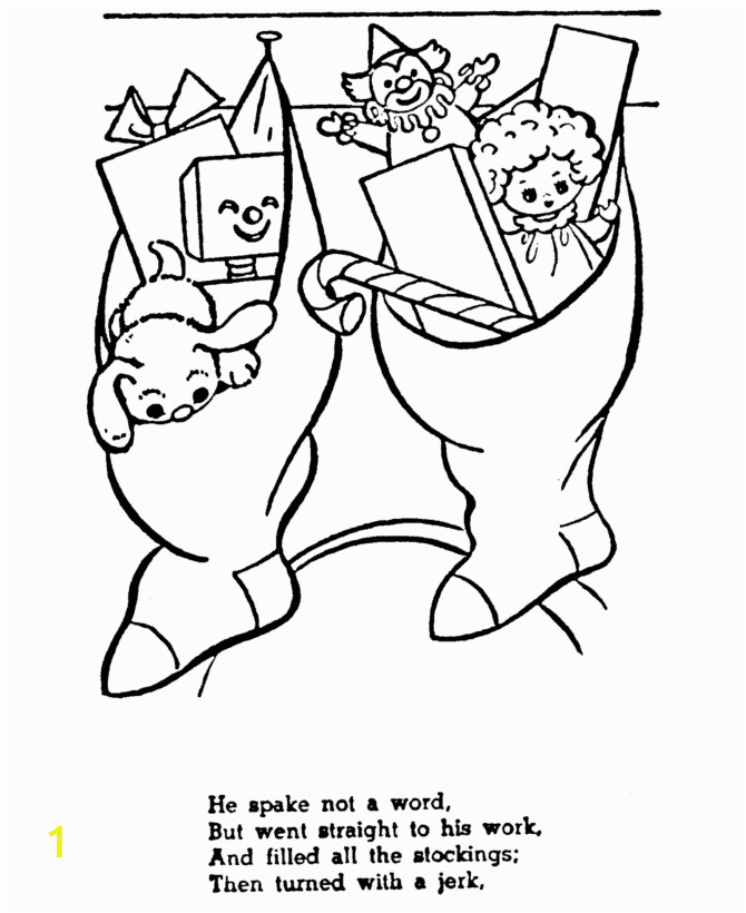 Twas the Night before Christmas Printable Coloring Pages Twas the Night before Christmas Coloring Pages Coloring Home