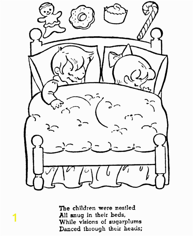 twas the night before christmas coloring pages