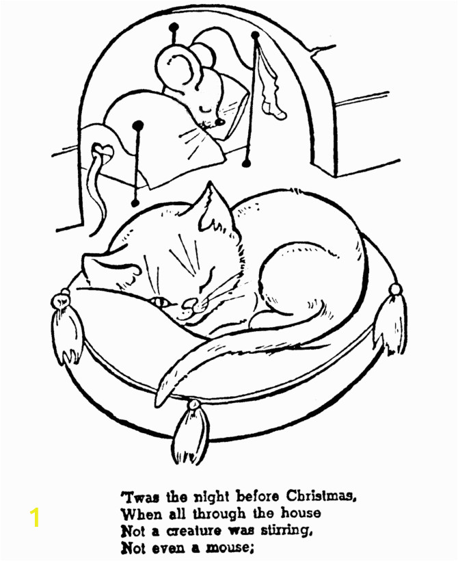 Twas the Night before Christmas Printable Coloring Pages Twas the Night before Christmas Coloring Pages