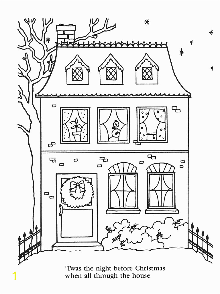 twas the night before christmas printable coloring pages