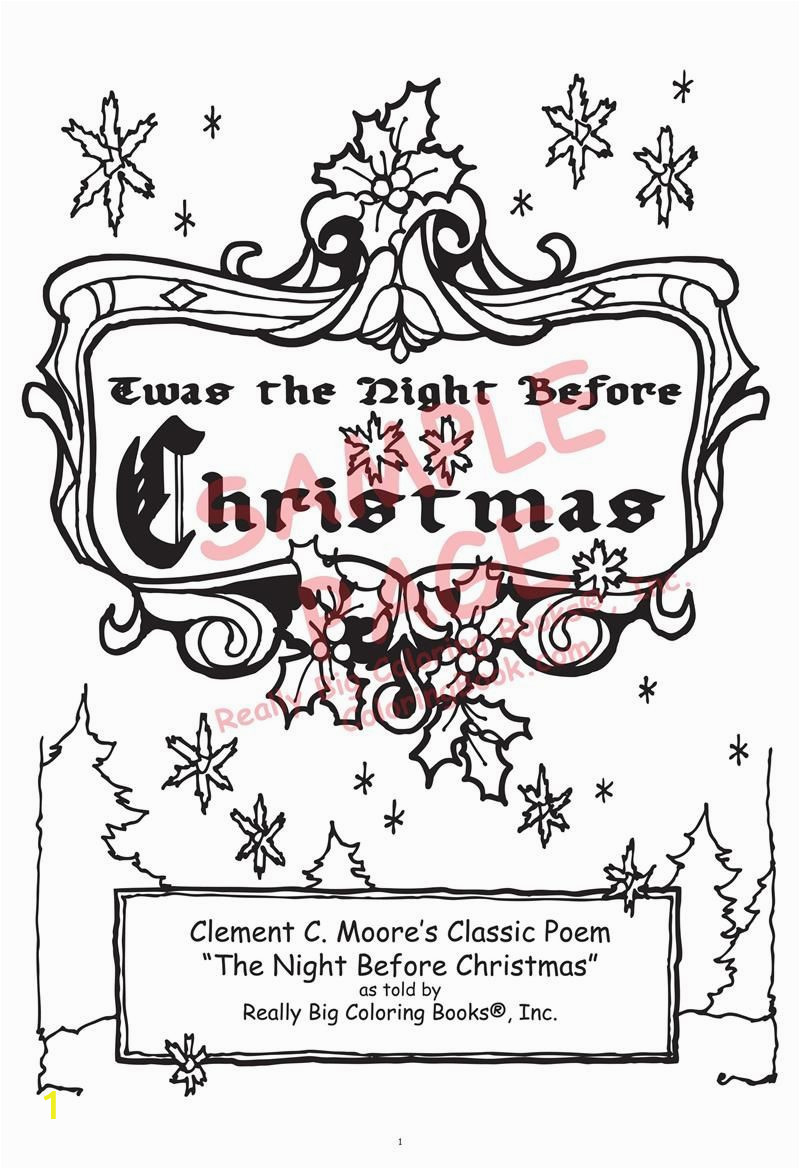 twas the night before christmas printable coloring pages