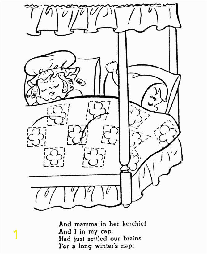 Twas the Night before Christmas Printable Coloring Pages Twas the Night before Christmas Printable Coloring Pages