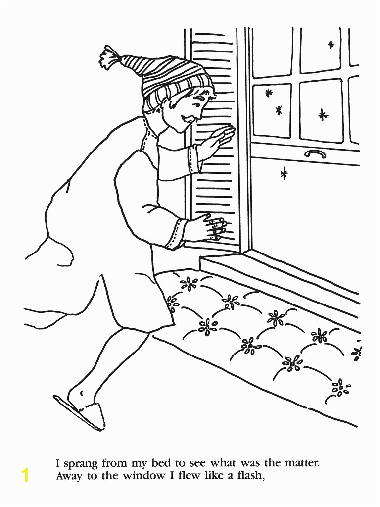 Twas the Night before Christmas Printable Coloring Pages Twas the Night before Christmas Printable Coloring Pages