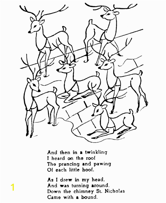 Twas the Night before Christmas Printable Coloring Pages Twas the Night before Christmas Printable Coloring Pages