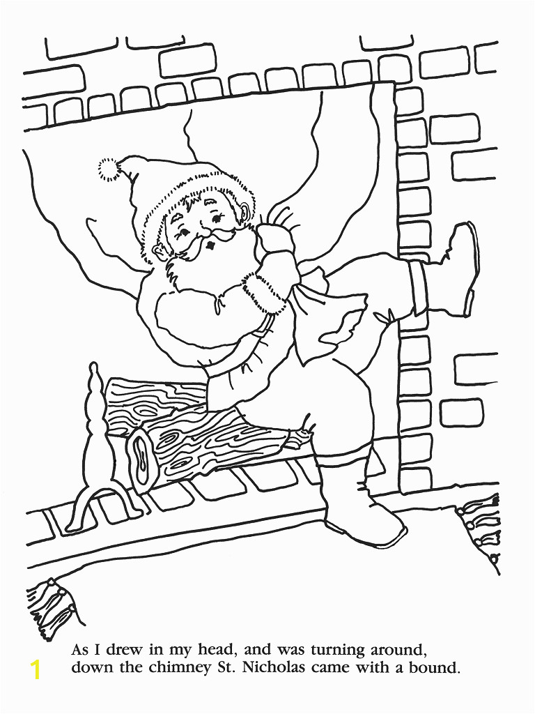 twas the night before christmas printable coloring pages