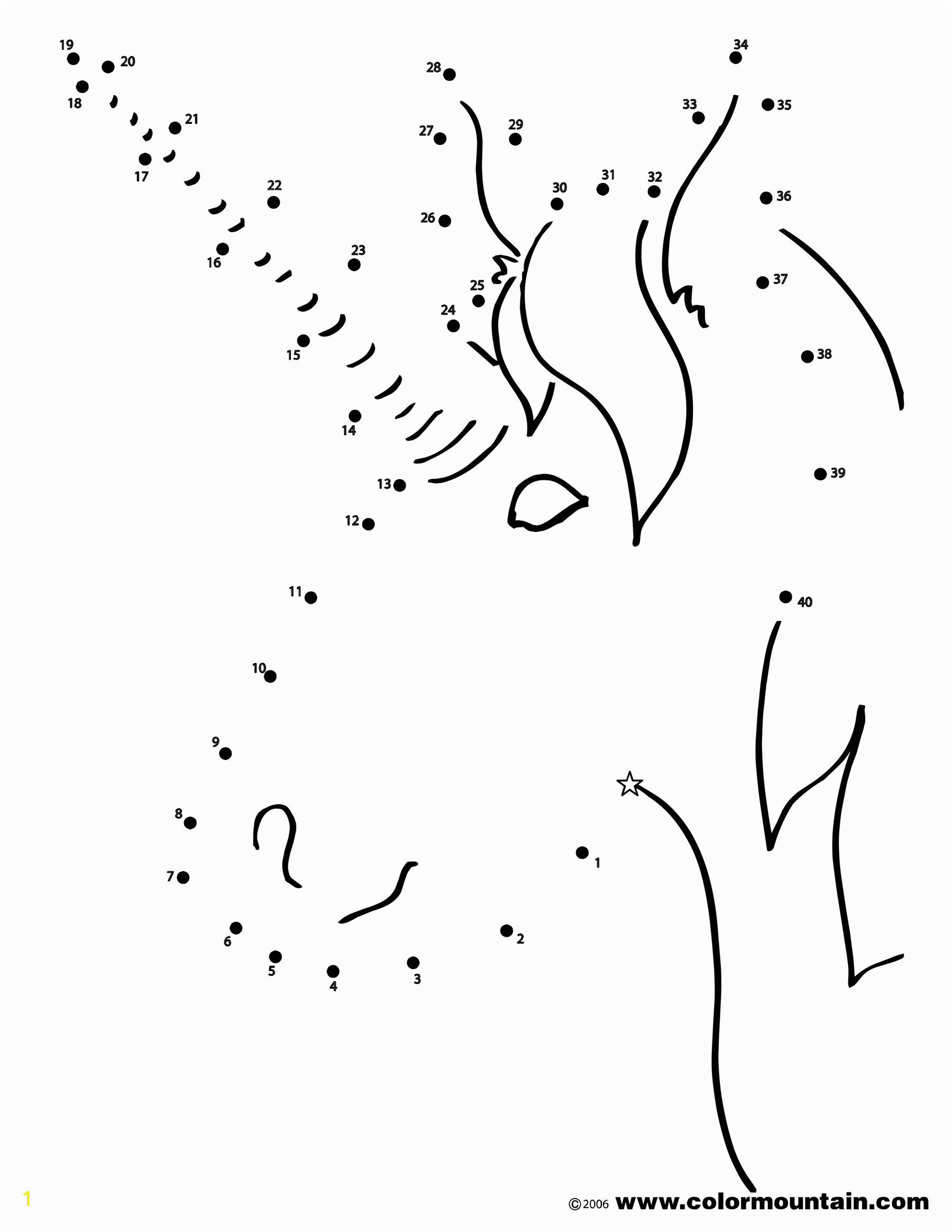 Unicorn Dot to Dot Coloring Pages Unicorn Dot to Dot Coloring Sheet Create A Printout