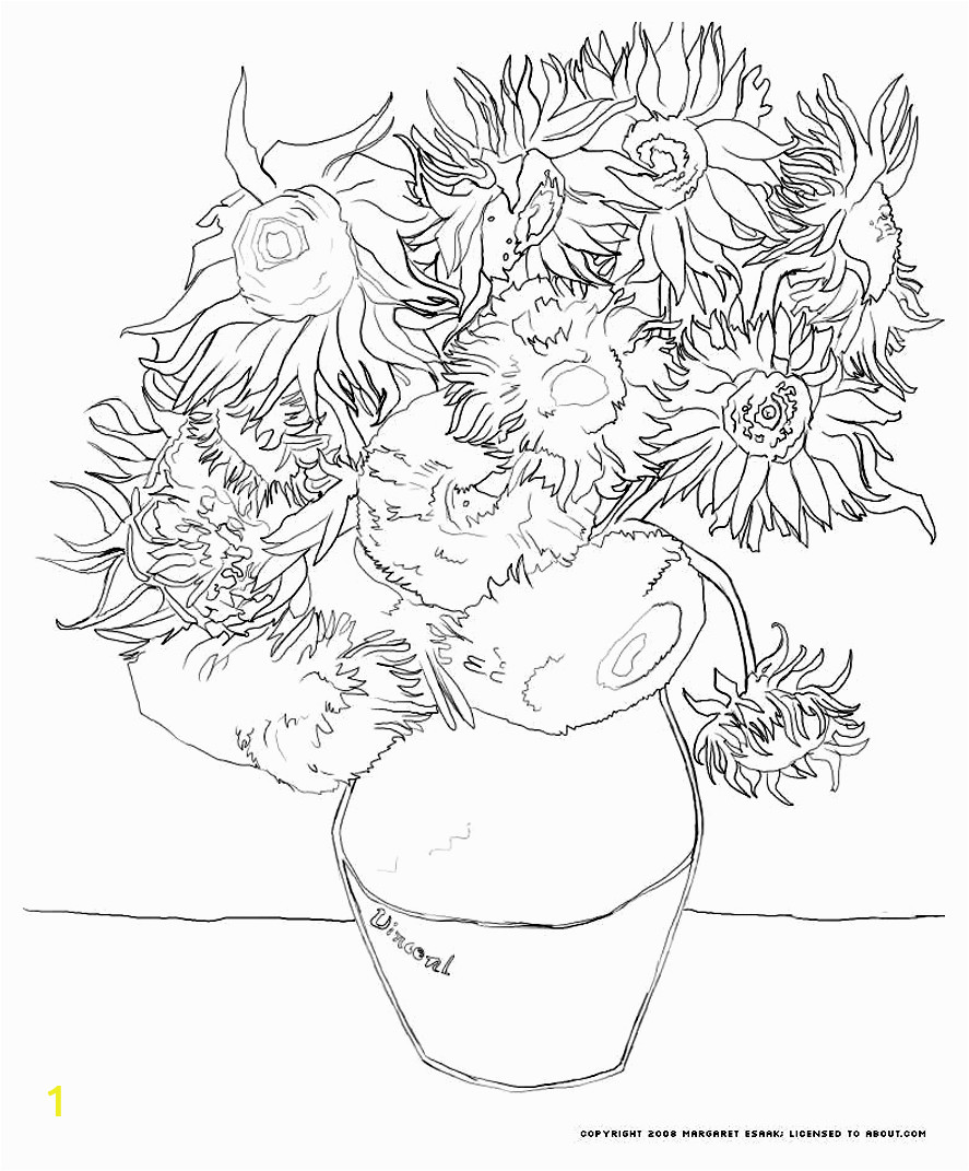 Van Gogh Coloring Pages for Kids Van Gogh for Children Vincent Van Gogh Kids Coloring Pages