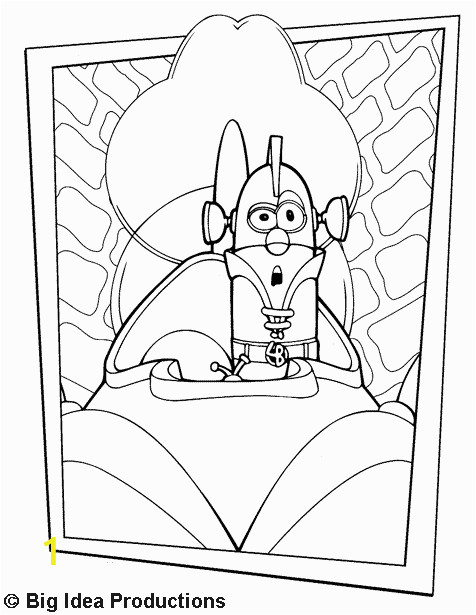 Veggie Tales Coloring Pages Larry Boy Larry Boy In Larry Mobile Coloring Page