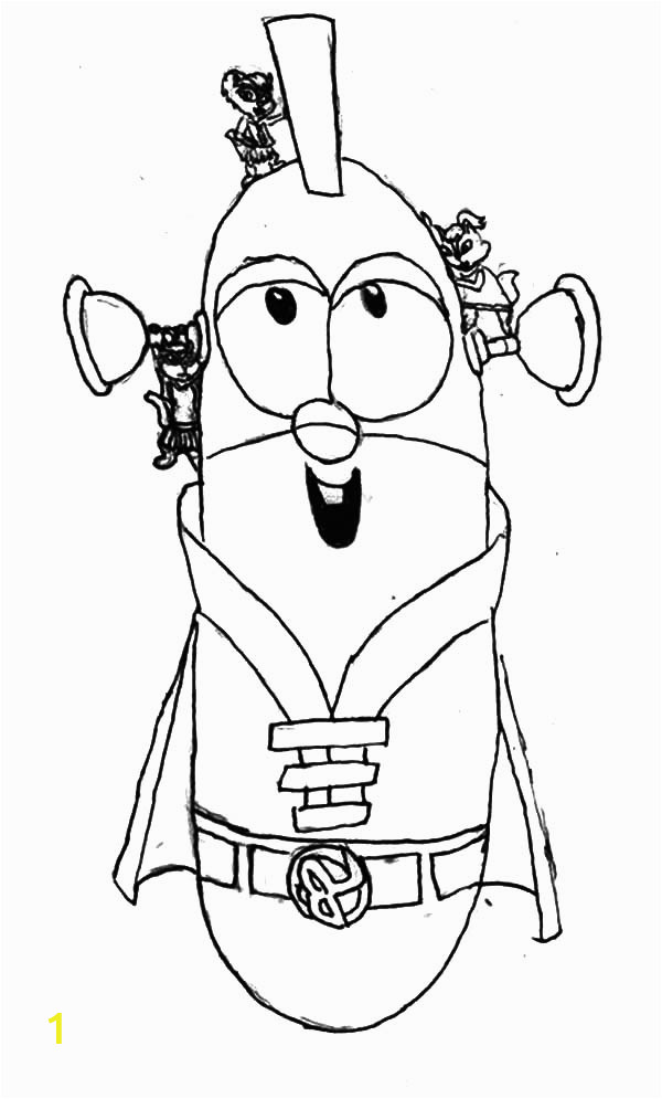 veggie tales characters larry boy and friends coloring pages