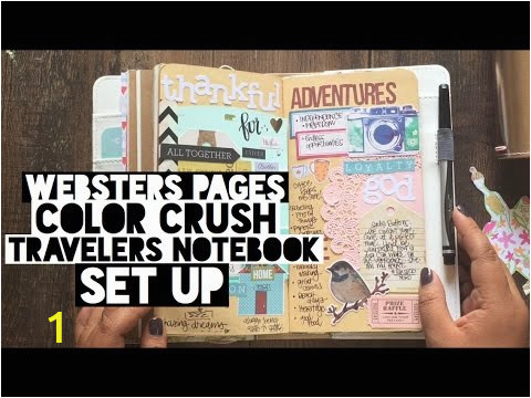 Webster Pages Color Crush Travelers Notebook Websters Pages Color Crush Travelers Notebook Set Up