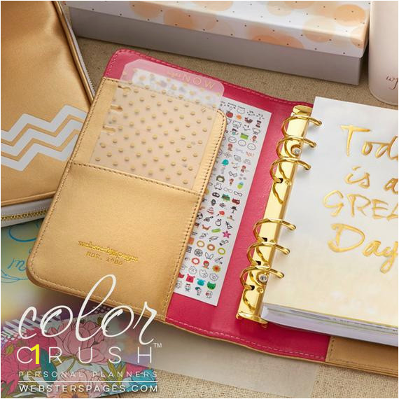 Webster S Pages Color Crush Personal Planner Kit Gold Personal Planner Kit Webster S Pages Color Crush Gold