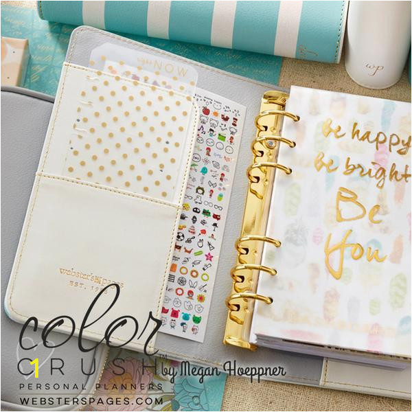 Webster S Pages Color Crush Personal Planner Kit Personal Teal & White Stripe Planner Kit Webster S Pages