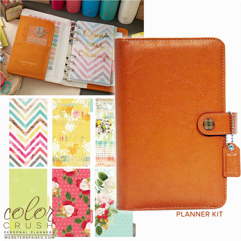 Webster S Pages Color Crush Personal Planner Kit Websters Pages Color Crush Caramel Personal Planner Kit