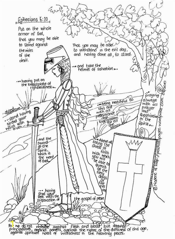 Whole Armour Of God Coloring Pages Full Armor Of God Girls Coloring Page Quotes