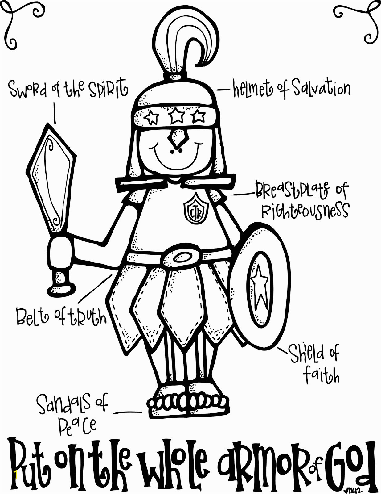Whole Armour Of God Coloring Pages Melonheadz Lds Illustrating the Armor Of God