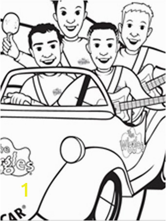 wiggles big red car coloring page sketch templates