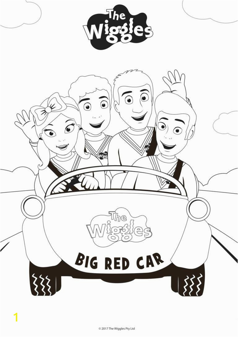 Wiggles Big Red Car Coloring Page Wiggles Coloring Pages Get Your Red Yellow Purple and Blue