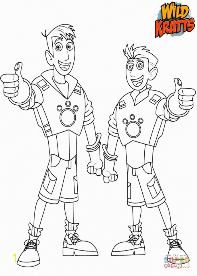 Wild Kratts Coloring Pages to Print Get This Wild Kratts Coloring Pages Line 15ht0