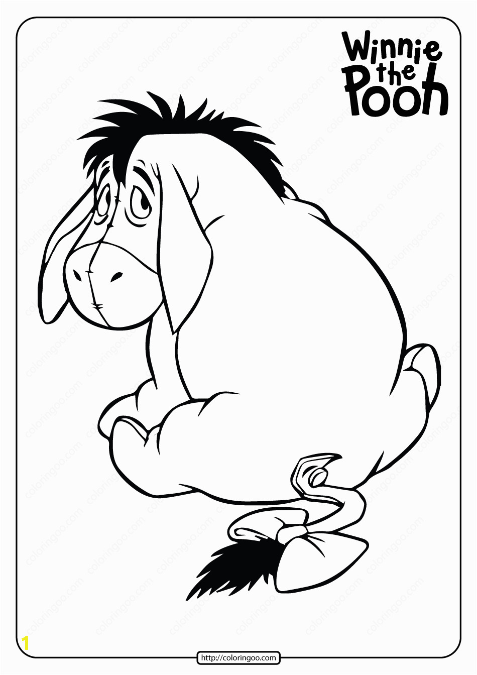 printable winnie the pooh eeyore coloring pages