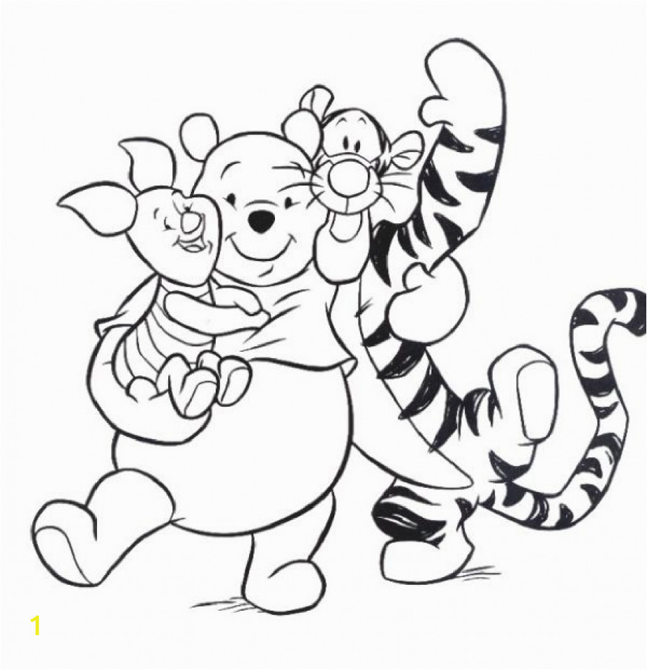 winnie the pooh fun cartoon coloring pages for kids