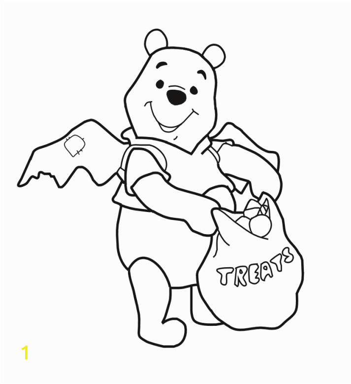 pooh halloween coloring pages