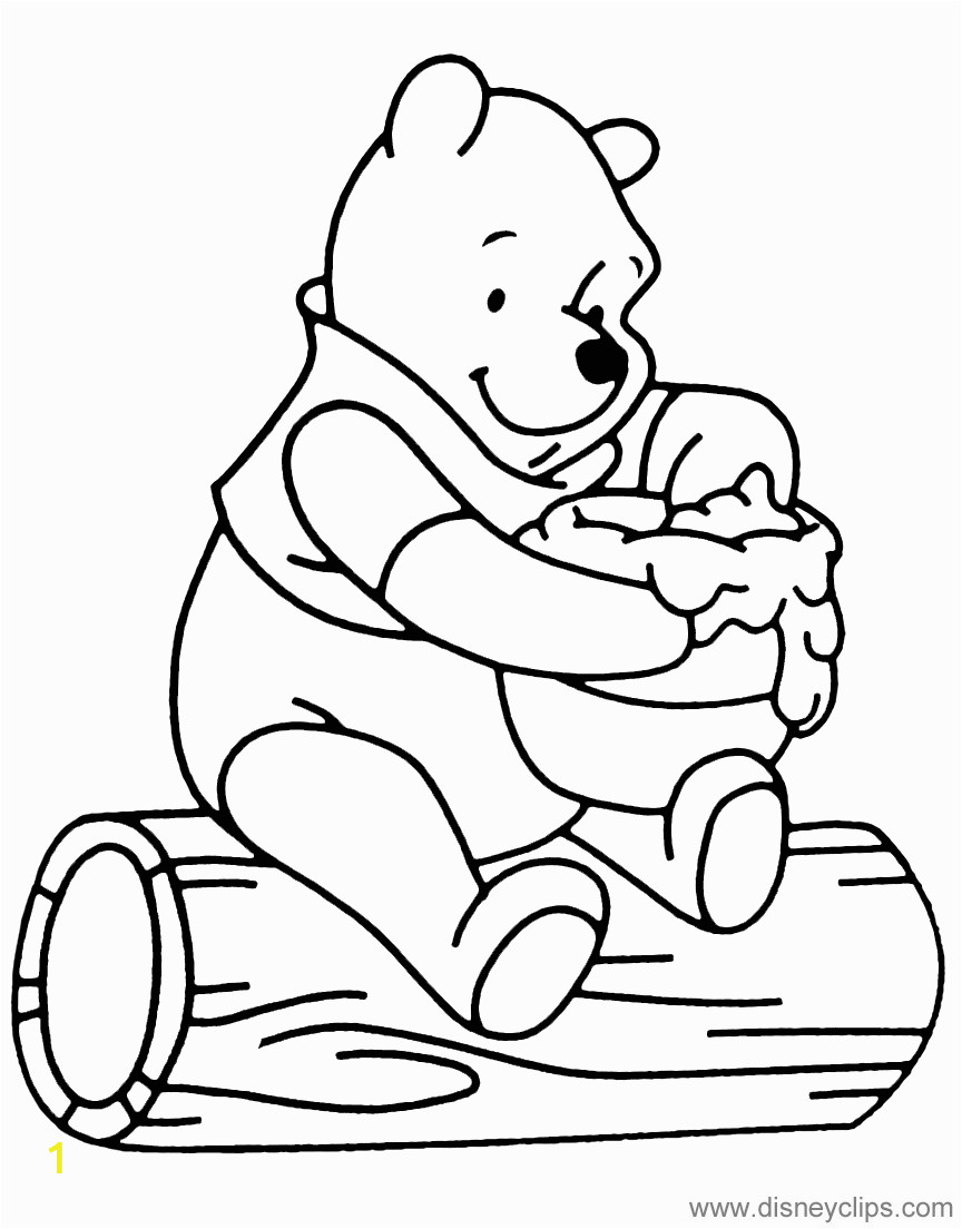 Winnie the Pooh with Honey Coloring Pages Winnie the Pooh Honey Coloring Pages