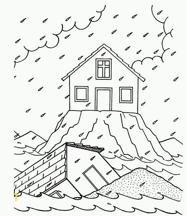 Wise And Foolish Man Coloring Page Coloring Pages