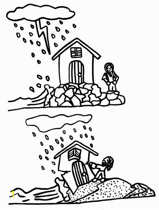 wise foolish builders coloring pages help kids learn means wisdom