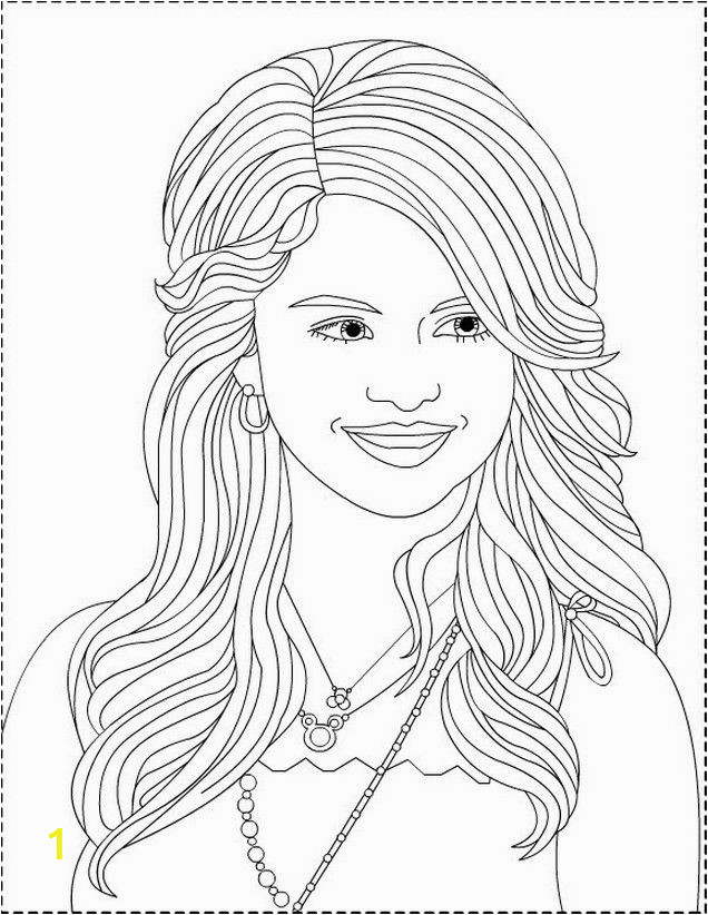 coloring pages of selena gomez
