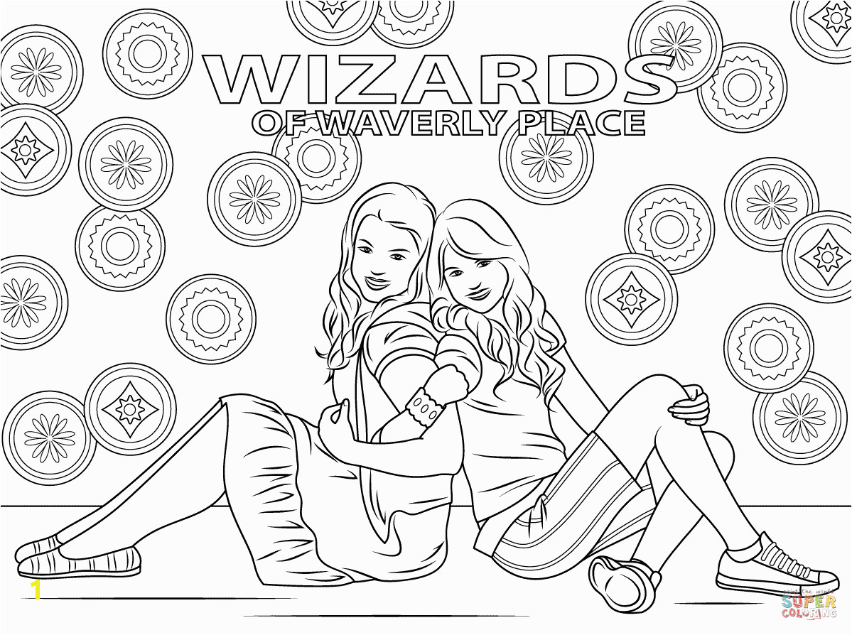 wizards of waverly place coloring pages for kids
