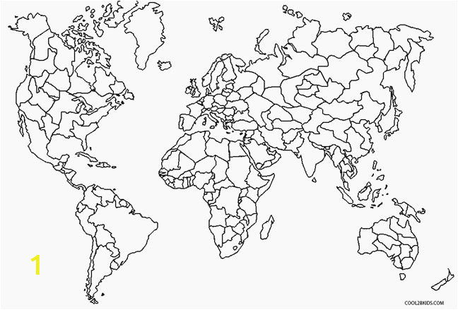 world map coloring pages