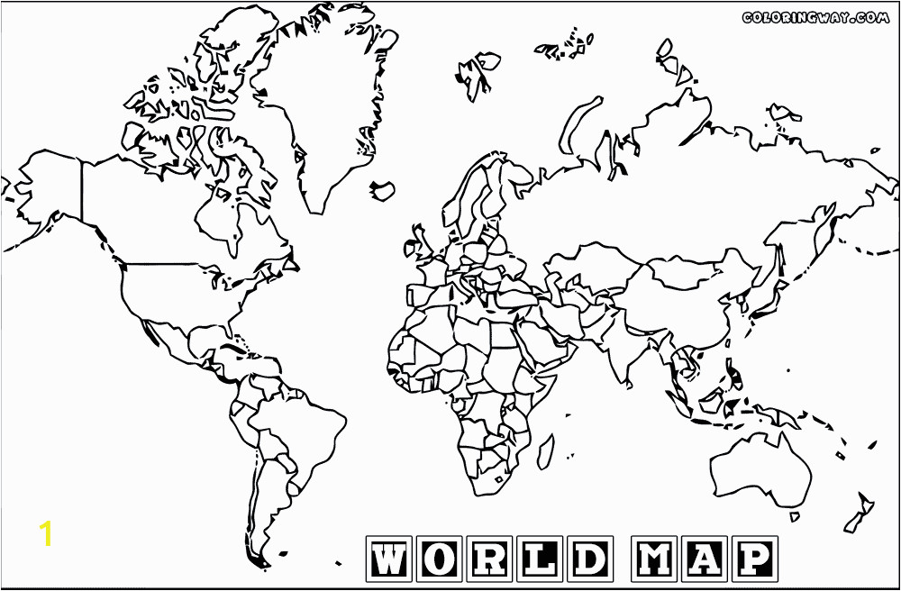 world map coloring pages