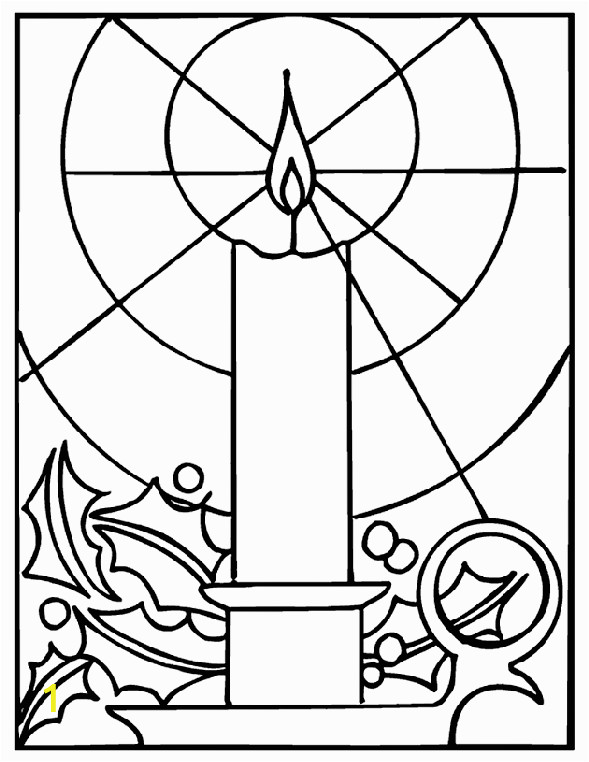 christmas candle coloring page