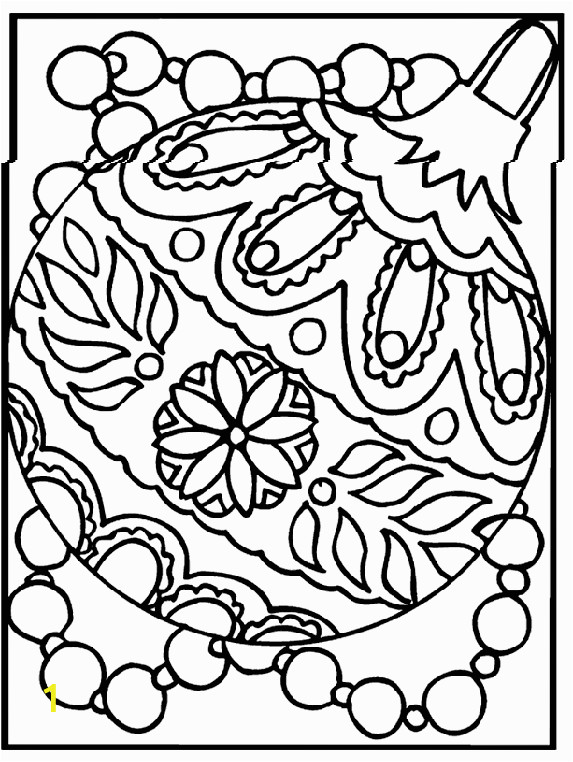 christmas ornament coloring page