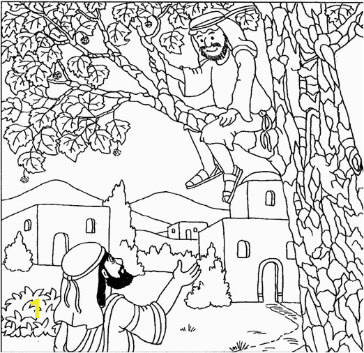 zaccheus coloring pages