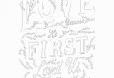 1 John 4 19 Coloring Page 1 John 4 19 — Scripture Type