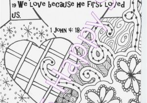 1 John 4 19 Coloring Page Bible Memory Verse Coloring Page 1 John 4 18 19 Zentangle