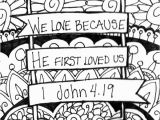 1 John 4 19 Coloring Page Year 27
