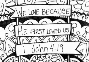 1 John 4 19 Coloring Page Year 27