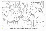 1 Peter Coloring Pages Free Peter and Cornelius Coloring Page On Sunday School Zone
