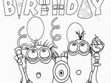 13 Year Old Coloring Pages Happy Birthday Minion Template for Children Happy Birthday Coloring