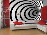 15 Foot Wall Mural Fototapeta Black and White 3d Tunnel RozmÄry Å¡­Åka X