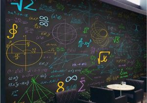 15 Foot Wall Mural Us $8 8 Off Mathematical formula Color Chalk Blackboard Background Wall Custom Large Indoor Wallpaper Mural 3d Photo Wall In Fabric & Textile